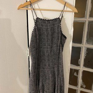 BCBG Ikat Flowy and Lacey Details Mini Dress 0